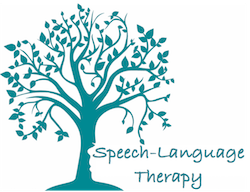 Speech-Language Therapy logo with tree